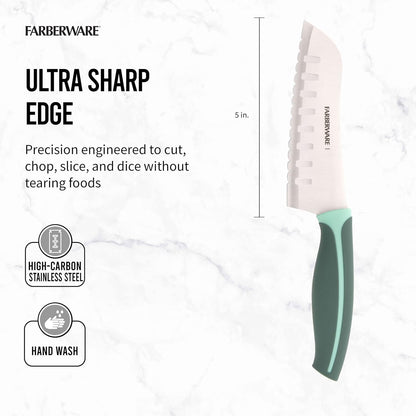 Farberware Precise Slice Utility Knife Set, 3 Piece, Multicolor
