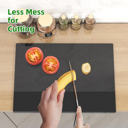 SWSKR Acrylic Cutting Board with Counter Lip,17.5"x13.5" Clear Cutting Board for Kitchen Countertop,Non-Slip,60% Thicker,Perfect for Bread,Meat,Veggies & More,Great Kitchen Essential Gadgets & Decor
