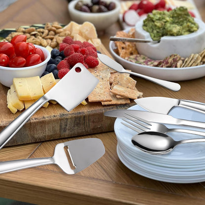 Copper Cheese Knives Set 7 Pieces Stainless Steel Kitchenware Utensils Gadgets 7 Pieces Cheese Knife,Cheese Spreader,Cheese Forks,Cheese Slicer,Cheese Cutter,Butter Knife