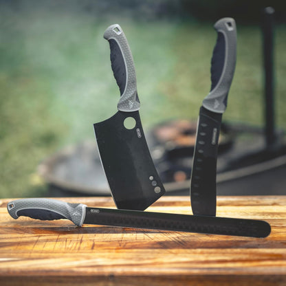 OUTDOOR EDGE ErgoMax Brisket Slicing Knife - Razor Sharp Blade, Premium Titanium-Coated Steel Blades, Ergonomic Handle, Multifunction Carving Knife for Meat Cutting