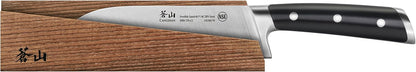 Cangshan TS Series 1020687 Swedish 14C28N Steel Forged 7-Inch Santoku Knife and Wood Sheath Set