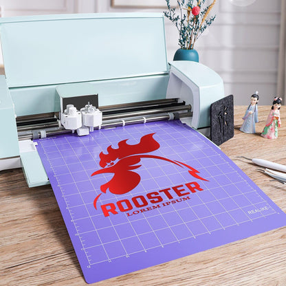 REALIKE 12x12 Lightgrip Cutting Mat Compatible with Cricut Maker 3/Maker 4/Maker/Explore 3/4/Air 2/Air/One(3 Mats), Gridded Adhesive Non-Slip Cut Mat for Crafts, Quilting, Sewing and All Arts