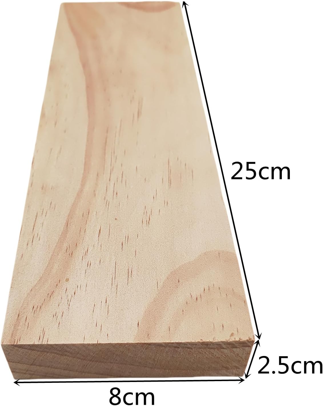 4PCS Rectangle Wood Boards Unfinished Wood Blocks for Crafting, 8x6x1in Blank Whittling Wooden Blocks for Wood Carving,Painting & Burning