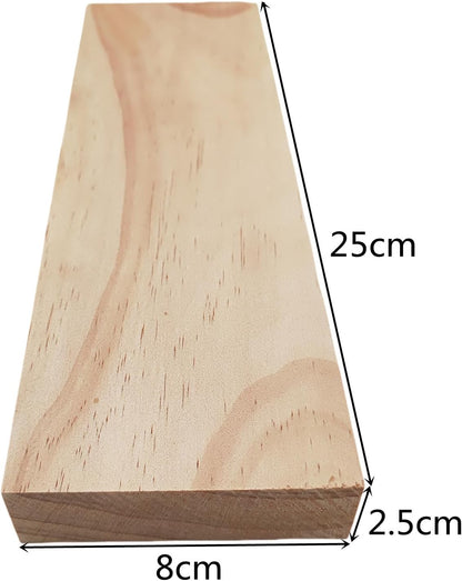 4PCS Rectangle Wood Boards Unfinished Wood Blocks for Crafting, 8x6x1in Blank Whittling Wooden Blocks for Wood Carving,Painting & Burning