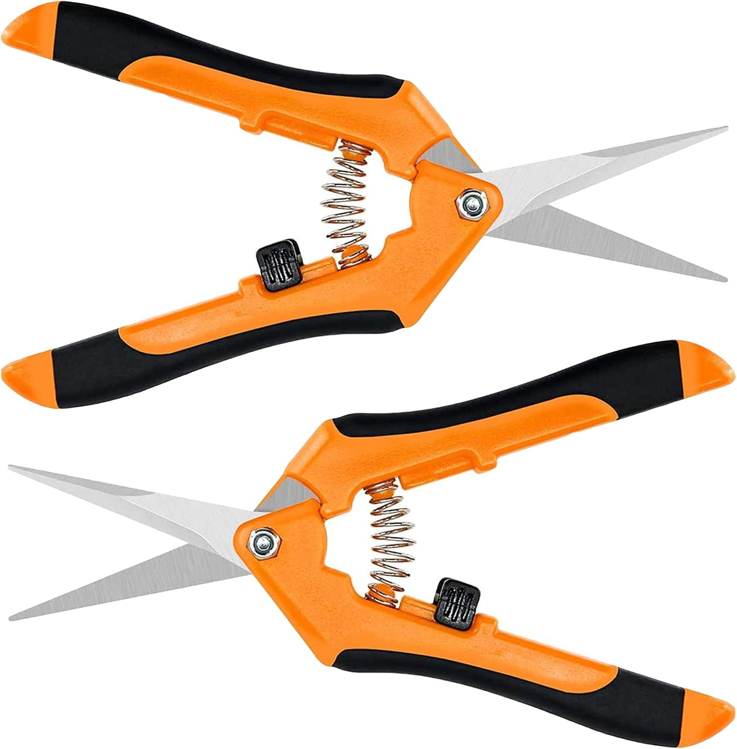 iPower 6.5 Inch Gardening Hand Pruner Pruning Shears Trimming Scissors with Straight Stainless Steel Blades for Bonsai, Herb, Bud, Hedge, 4-Pack, Yellow