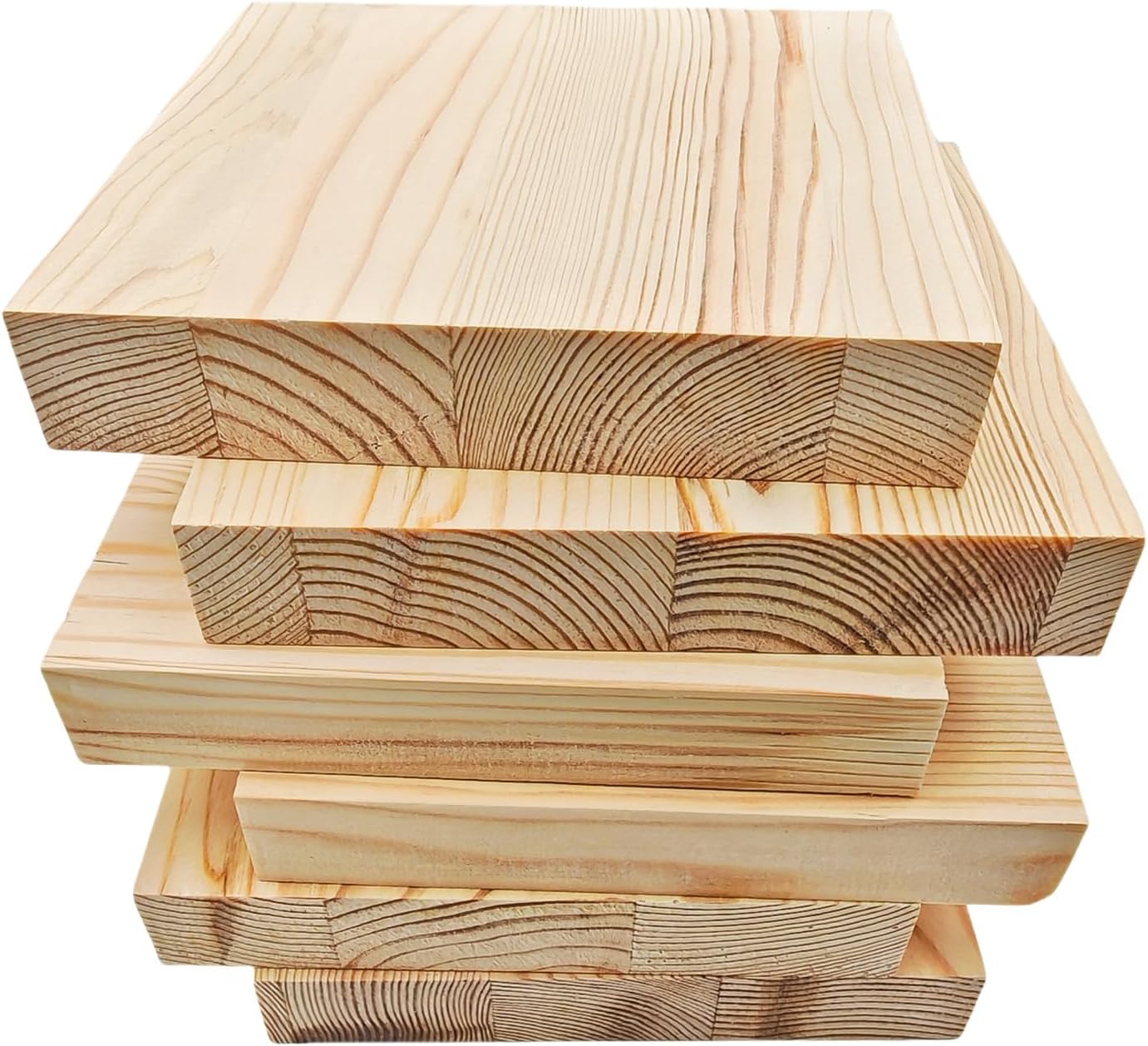 6PCS Unfinished Wood Square Blocks for Crafts, 6x6x1in Blank Wooden Squares Pine Wood Boards for Carving,DIY Wood Coasters,Painting & Burning