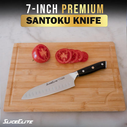 SliceElite Slice Series 8 Inch Carving Knife High Carbon German Stainless Steel Pakkawood Handle Brisket Slicer Chopper BBQ Chef Sharp Fruit Vegetable Butcher Kitchen Cutting Meat Tool Gift Precision