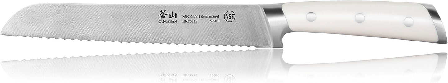 Cangshan S1 Series 1022568 German Steel Forged 5-Piece Starter Knife Block Set, Walnut