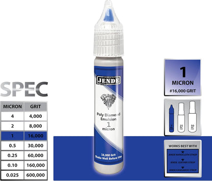Jende 1 Micron Poly Diamond Knife Stropping Emulsion 7ml-knife Stropping Compound