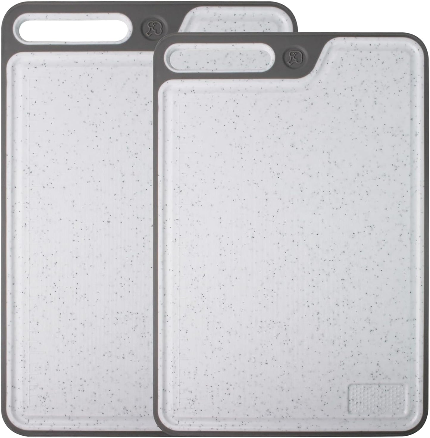 Cutting Boards for Kitchen,Large Cutting Board Set of 2,Non-Slip Cutting Board with Dandle and Juice Groovenon,Dishwasher Safe Cutting Boards (Green)