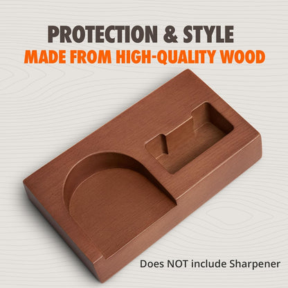 Tumbler Rolling Knife Sharpener™ Knife Holder Pro & Protective Stand - Knife Sharpening Made Easy - Complete Knife Sharpening System for Kitchen Knives - Virtual Bundle