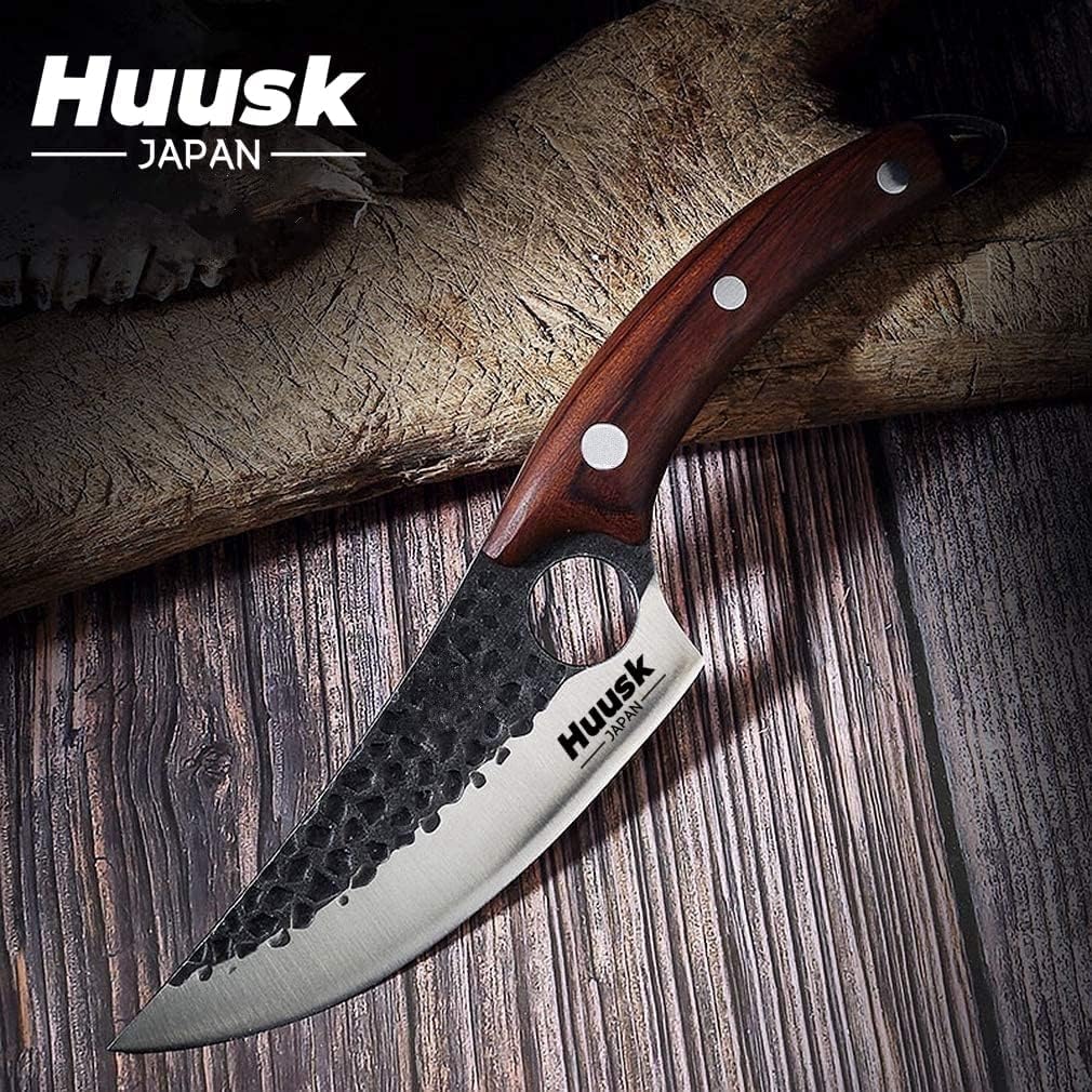 Smith Chu Gift for Men Viking Knife Hand Forged High Carbon Steel Japan Chef Knives for BBQ Meat Vegetables Cutting