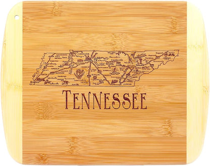 Totally Bamboo A Slice of Life New Jersey State Serving and Cutting Board, 11" x 8.75" - Colors A