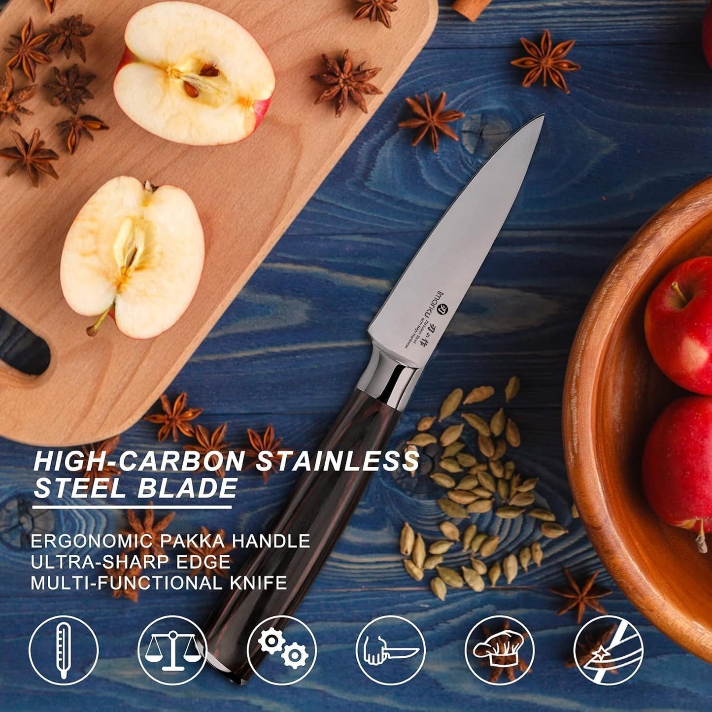 imarku Bread Knife 10 Inch: Japanese High Carbon Stainless Steel Professional Grade Serrated Bread Knife, Razor Sharp Edge Cake Knife for Homemade Bread/Bagels/Cake