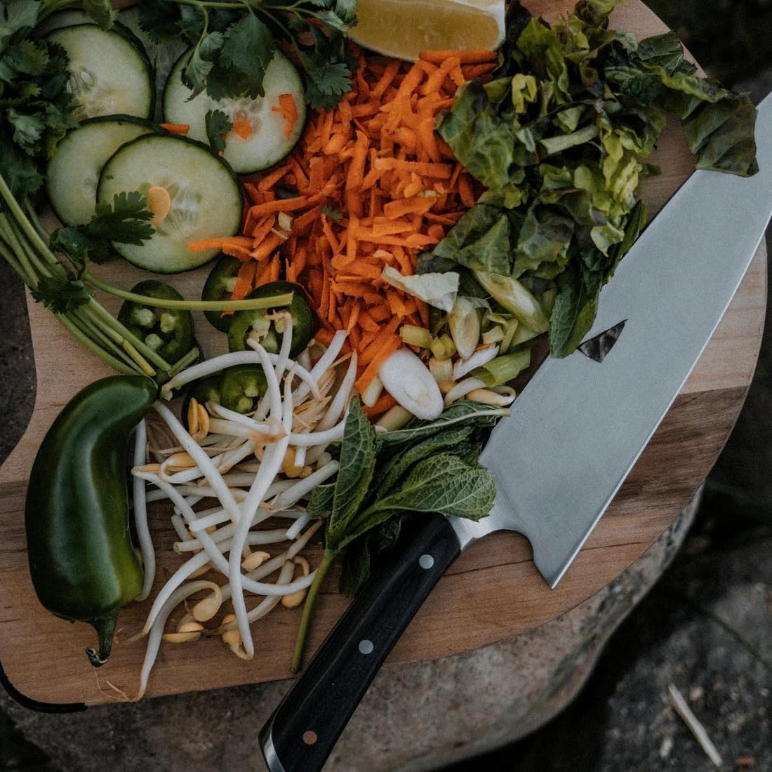 Barebones No. 7 Nakiri Knife - 7-Inch German-Grade Blade - Chopping Perfect for Vegetables - Versatile Chef Knife - Everyday Kitchen Essentials