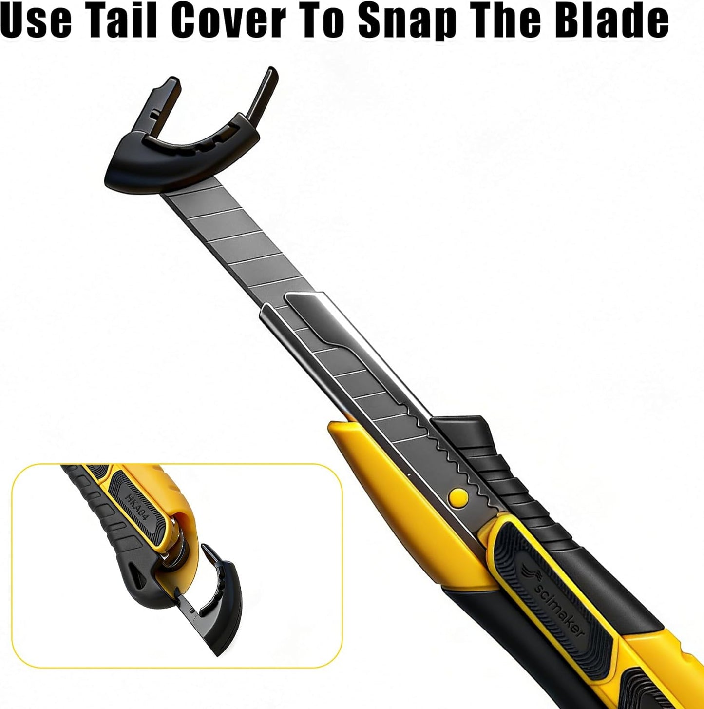 Dual-Mode Box Cutter Retractable for Warehouse,Locking Professional Work Knife, Auto-Retract Box Knife,18mm Heavy Duty Utility Knife with Metal Rail,Spare Blade Storage.1 Knife+10 Blades