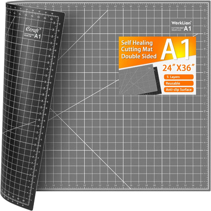 Worklion Self Healing Cutting Mat for Craft-Thickened 18inch x 12inch fabric sewing mat for quilting,rotary cutting, nonslip