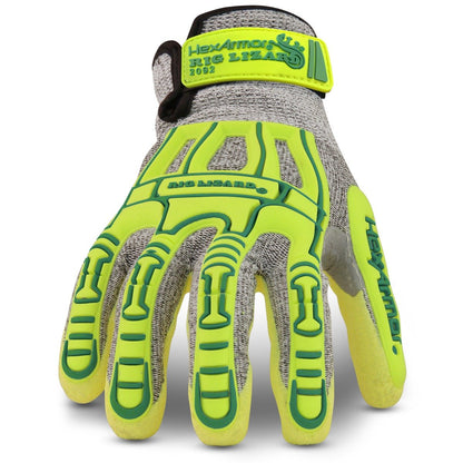 HexArmor Cut-Resistant Impact Protection PU Palm Work Gloves | Rig Lizard® Series 2095 | Large