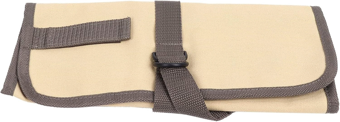 Camping Tableware Organize Bag, Knife Roll Cookware Set Canvas Storage Portable Hanging Picnic Cutlery Tablewares Storages Hang Out Equipment Hygiene Lightweight for Outdoor Barbecue Activities