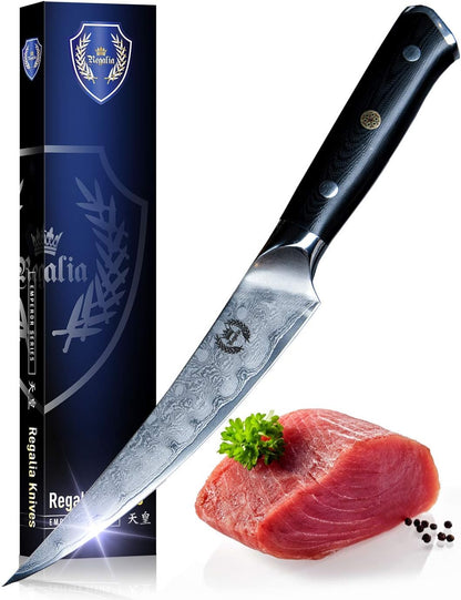 Regalia Paring (Petty) Knife 3.5 inch: Japanese AUS10 Super Steel 67 Layer High Carbon Stainless Damascus Steel Peeling Utility knives