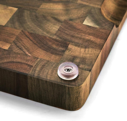 End Grain Cutting Board, 13.4" x 9.4",Acacia Cutting Board,Reversible Wooden Chopping Board, Butcher Block for Kitchen, Multipurpose serving board with Easy Grip Handle for cheese and charcuterie