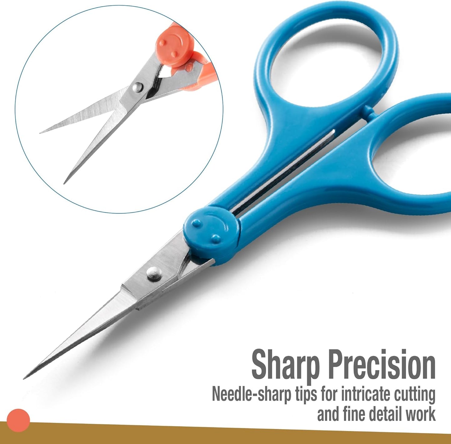Beaditive High Precision Detail Scissors Set (2-Pc) Sharp, Fine Tips | Paper Cutting, Scrapbooking, Sewing, Crafting | Stainless Steel | Protective Cover (Pastel)