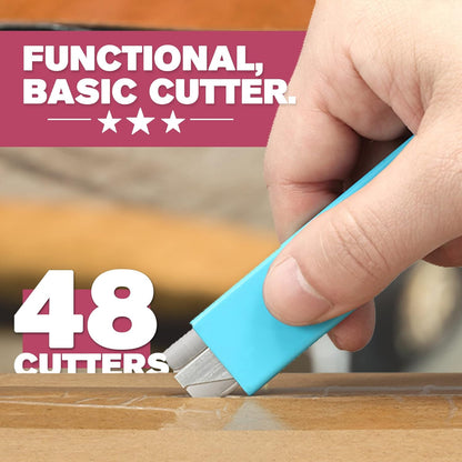 Lnchett Box Cutter, 12-Pack Retractable Cardboard Mini Box Cutter for Packages, Boxes and Paper, All Metal Tough Sheath, Functional Basic Cutter with Case, Lock Ball Design