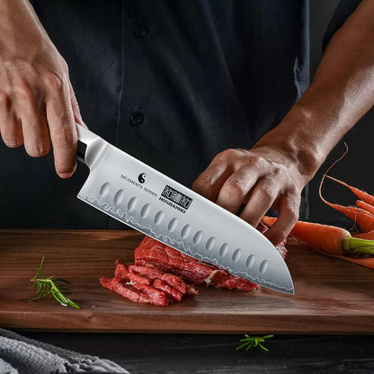 HOSHANHO Chef Knife 8 Inch, Japanese High Carbon Steel Kitchen Knife Ultra Sharp Cooking Knife, Professional Chef's Knife with Ergonomic Red Sandalawood Handle
