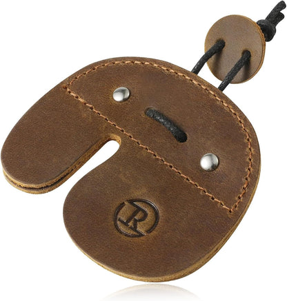 Ringsun Leather Archery Finger Tabs,Handmade Archery Finger Guard for Shooting Practice Gear, Recurve Bow Fingers Tab