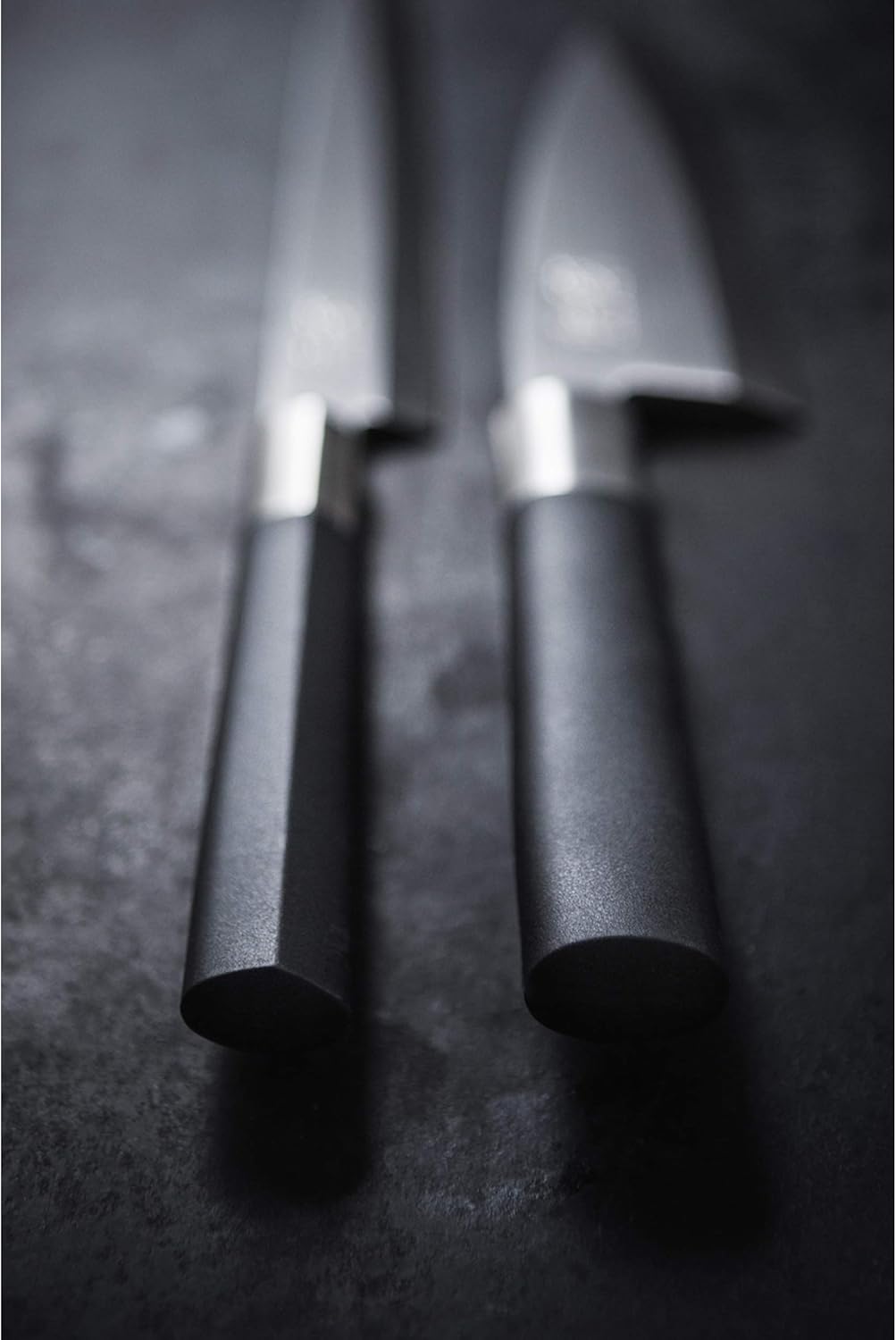 KAI Wasabi Black Stainless Steel Nakiri Knife, 6.5 Inch