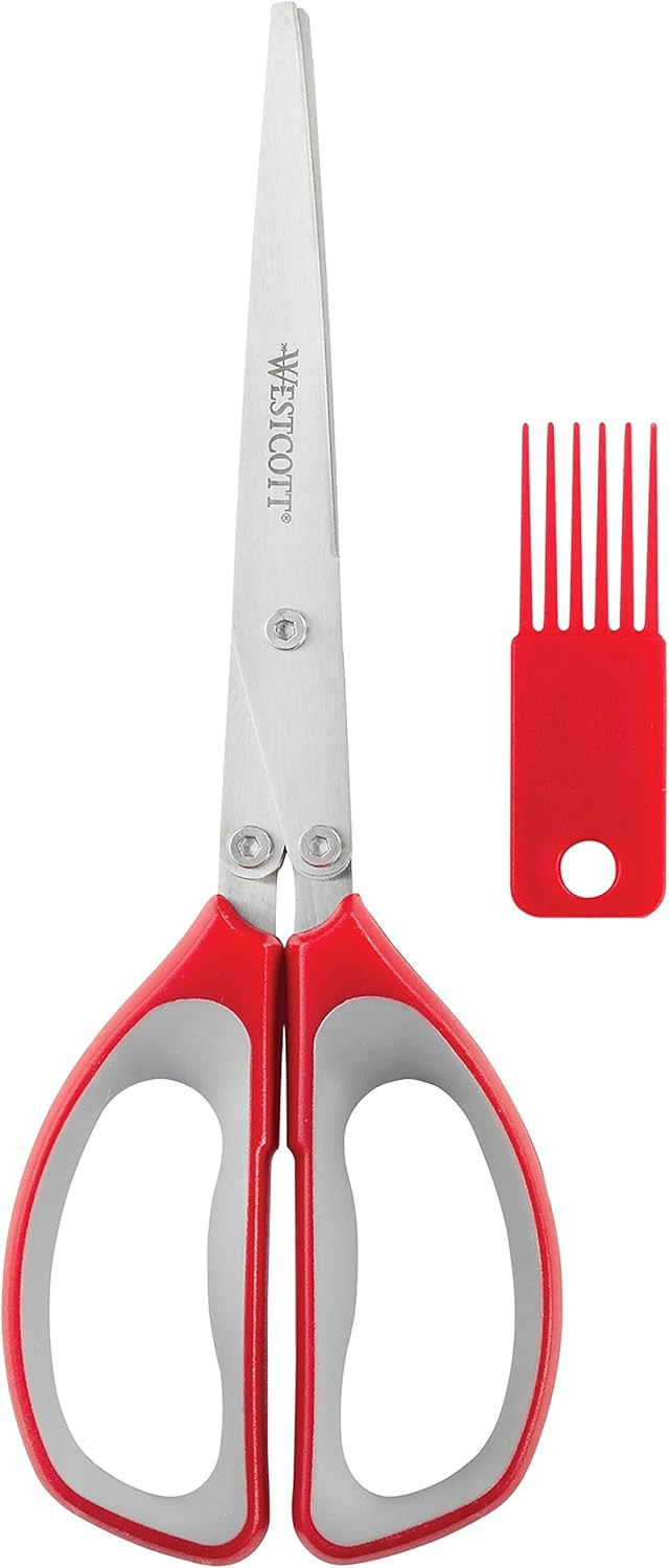 Westcott 8" All Purpose Shredder Scissor, Red