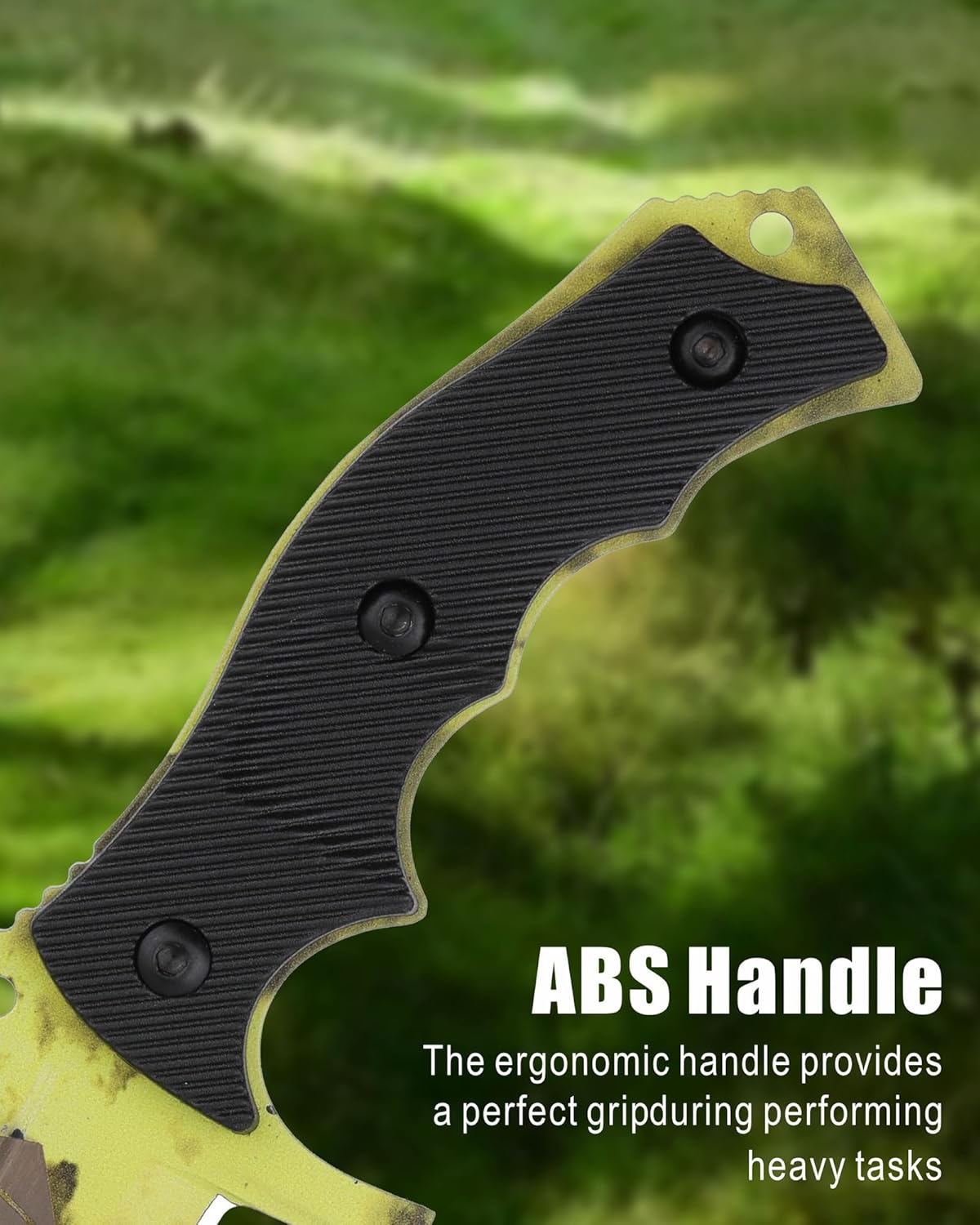 REAT Fixed Blade Knife with Sheath, 4.1" 440C Steel Blade with Full Tang Design,Ergonomic ABS Plastic Handle, EDC Sharp Hunting Knife,Tactical Knife for Camping,Survival,Bushcraft,Hiking
