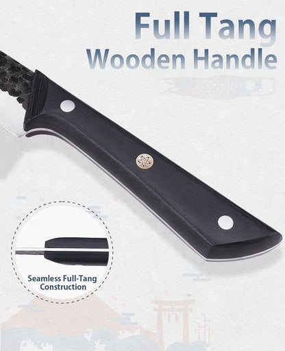 3.7 Inch Hand Forged Paring Knife, VG10 High Carbon 3-Layer Clad Steel Small Kitchen Knife, Ultra Sharp Full Tang for Peeling, Slicing & Delicate Prep, Gift Box for Men & Women