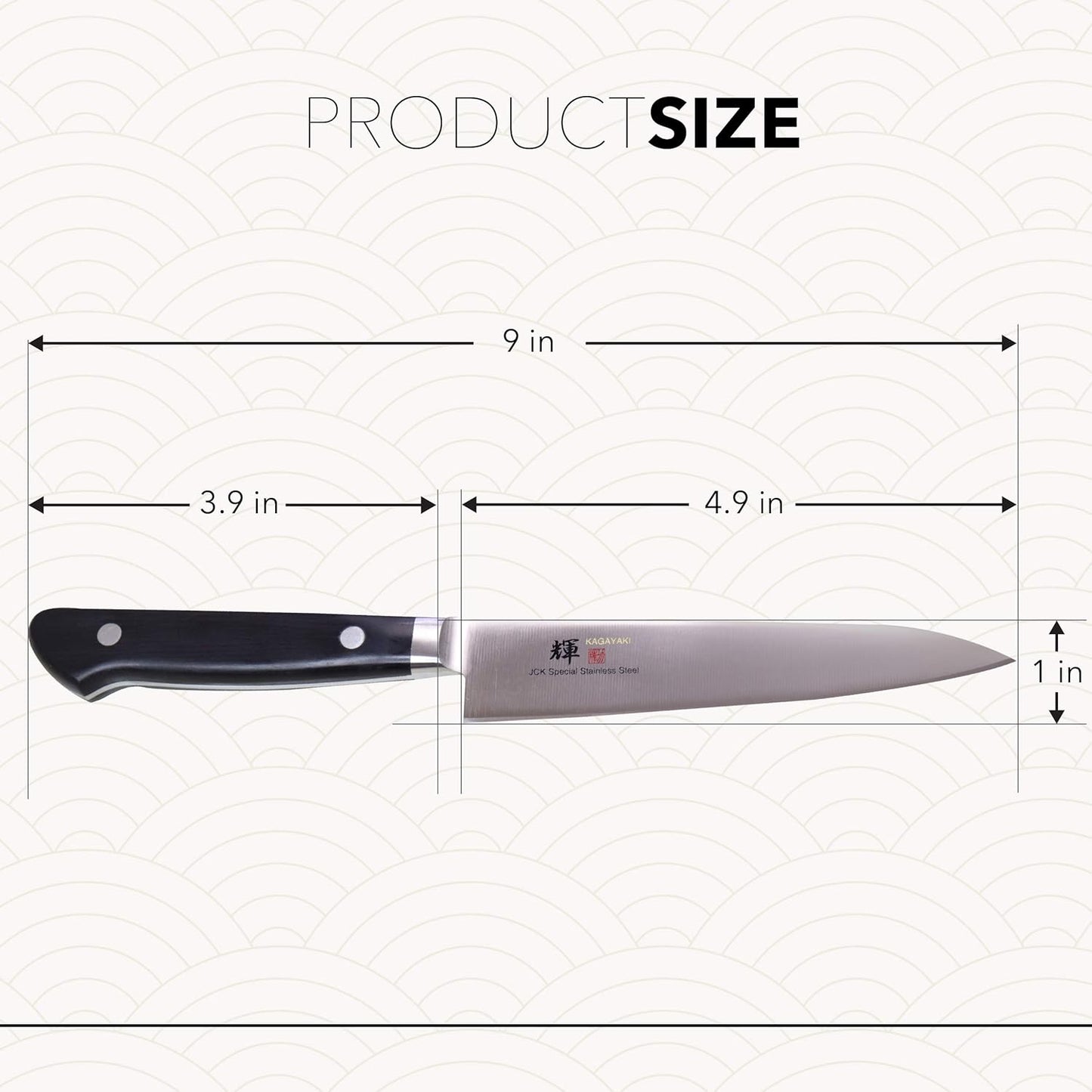 Kagayaki Petty Knife 150mm (5.9"), VG-1 Japanese Stainless Steel, Pakka Wood Handle