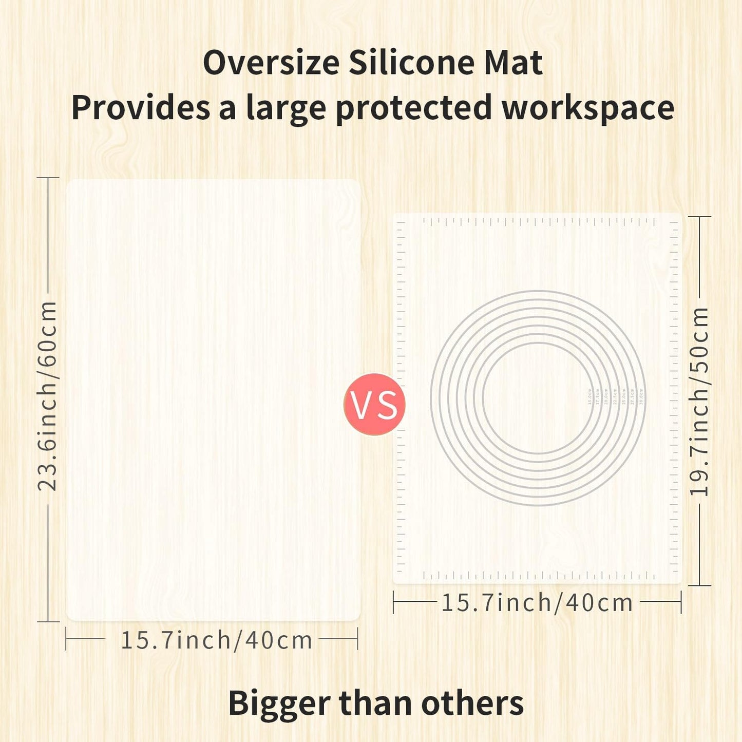 Extra Large Dark Green Countertop Mat - Silicone Table Kitchen Desk Mat - Non-Slip & Heat Resistant - Dinner Placemat Pastry Dough Rolling Mat - Colors A