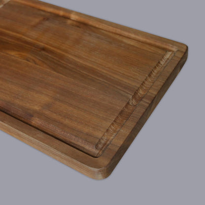 Casual Home Delice Rectangle Juice Drip Groove Cutting Board 15.5"Wx11"Dx0.75"H, Walnut