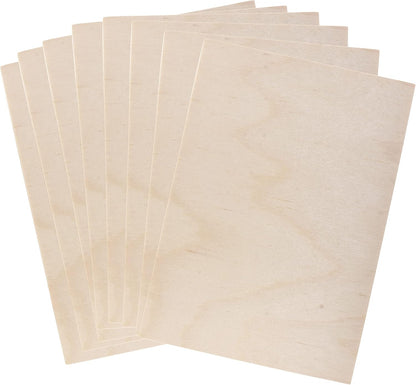 Mandala Crafts Baltic Birch Plywood Board - Thin Wood Sheets for Crafting Model Laser Cutting Engraving 6x6 Inches - 16 Unfinished Wood for Wood Burning Projects