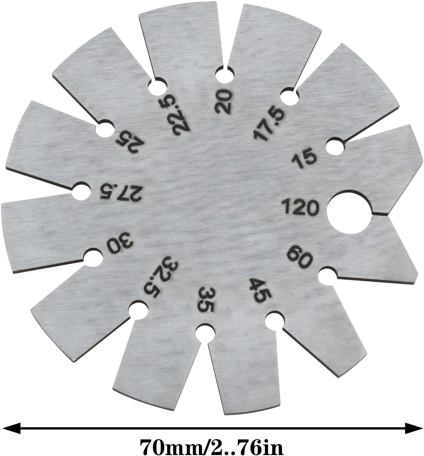 Stainless Steel Bevel Gauge 15-120 Degree Knife Blade Angle Gauge Axe Angle Gauge for Woodworking Knife Chisel Planer