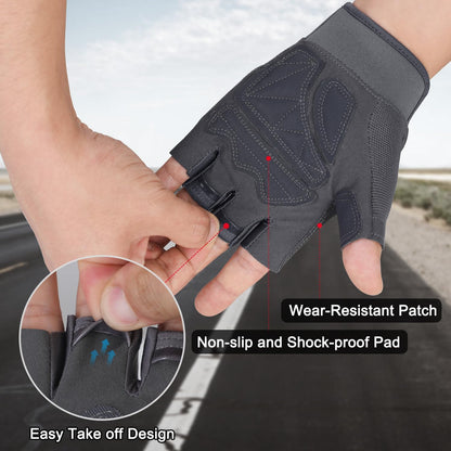 FIORETTO Fingerless Workout & Exercise Gloves for Gym, Weight Lifting, Airsoft, Shooting, Hunting, Hiking, Cycling, Driving, Motorcycle, Climbing M210603