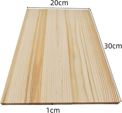 4PCS Rectangle Wood Boards Unfinished Wood Blocks for Crafting, 8x6x1in Blank Whittling Wooden Blocks for Wood Carving,Painting & Burning