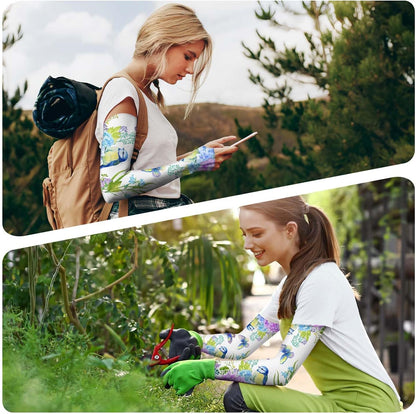 YPHCDO Gardening Sleeves Farm Sun Protection Arm Cooling Sleeves Thorn Proof Garden for Women Men with Thumb Hole
