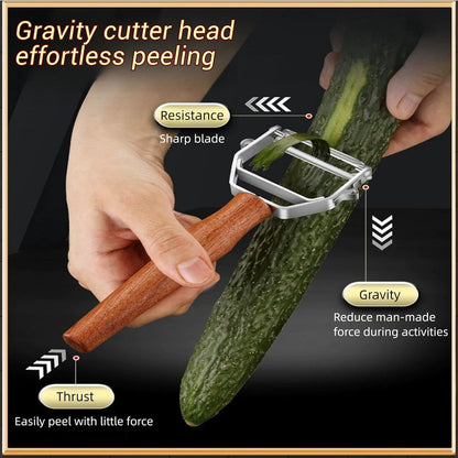 Multifunctional Vegetable Peeler with Stainless Steel Blade and Bottle Opener - Ideal for Veggie Potato Carrot and Apple Peeling