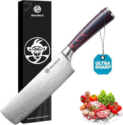 Utility Knife, 5 Inch Chef Knife, Ultra Sharp Kitchen Knife with High Carbon Stainless Steel Blade, Multipurpose Kitchen Knife with Ergonomic Pakkawood Handle and Gift Box