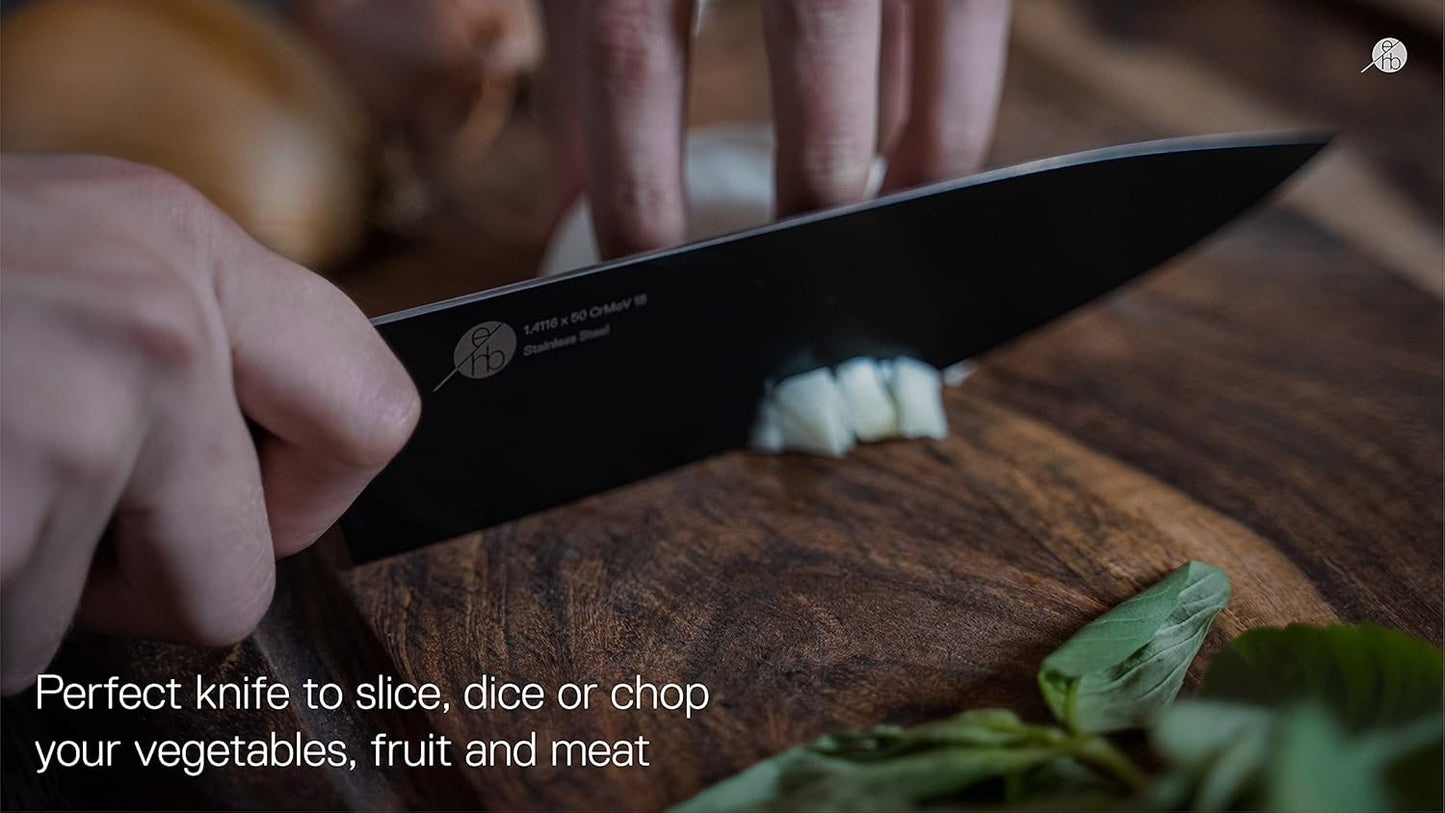 Everdure German Steel Professional Bread Knife, 10.55 Inch Serrated Edge Blade, Titanium Coated Blade with Pakka Wood Handle, Perfect Kitchen Knife for Slicing Bread Loaves, Bagels, Cake, and More