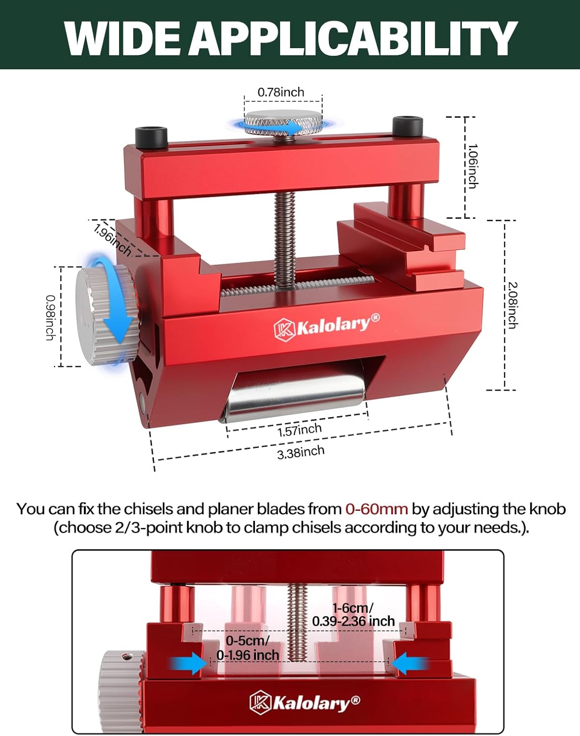 Double-side Chisel Sharpening Kit, Kalolary Professional Diamond Sharpening Stones Knife Sharpener Plate with Honing Guide Protractor for Chisel Kitchen Outdoor Woodworking Tools (600/1200 Grit)
