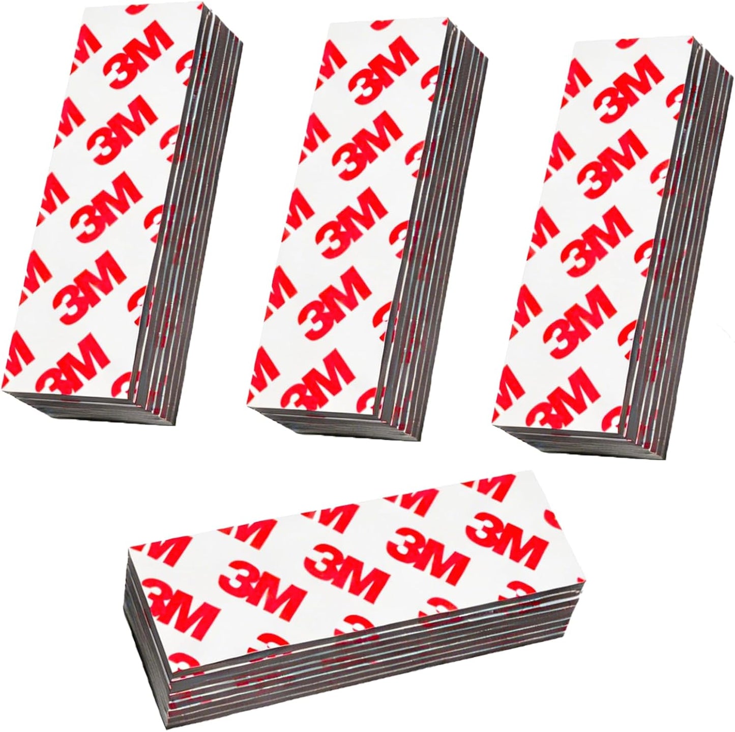 16 Pack Magnetic Strip, Magnetic Tape with Adhesive Backing, Magnet Strips Heavy Duty (3" X 1") Strong Adhesive Magnetic Strips for DIY, Fridge, Whiteboard, Crafts, Signs, Cabinet（Right Angle）