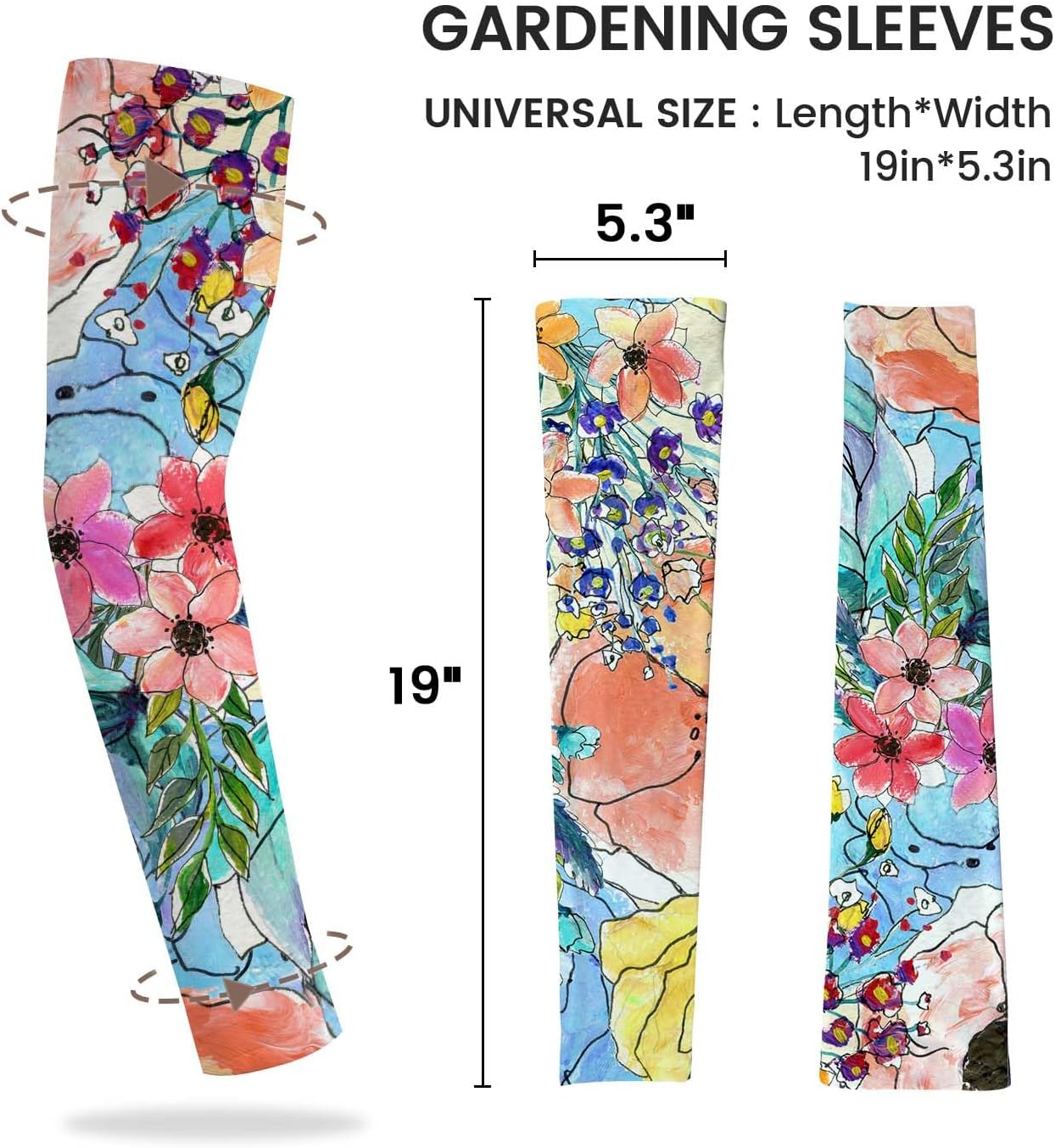 YPHCDO Gardening Sleeves Farm Sun Protection Arm Cooling Sleeves Thorn Proof Garden for Women Men with Thumb Hole