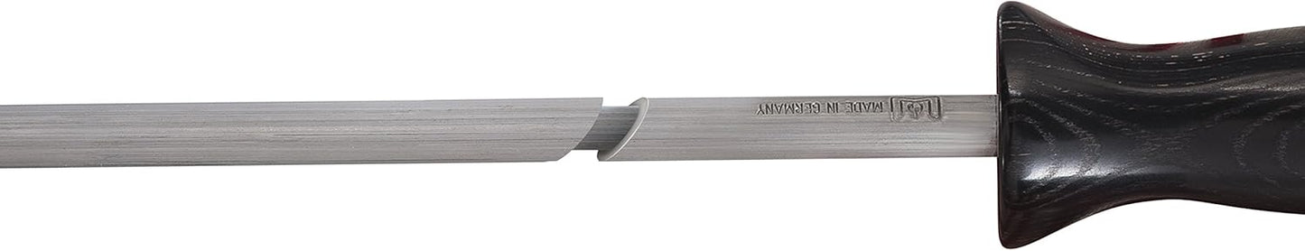 WOLF GOURMET 10" Honing Steel, Ergonomic for Comfort and Control, Forged High-Carbon Stainless Steel, 12.5 Degree Angle, Durable (WGCU190S)