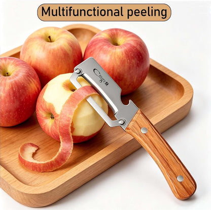 Multifunctional Vegetable Peeler with Stainless Steel Blade and Bottle Opener - Ideal for Veggie Potato Carrot and Apple Peeling