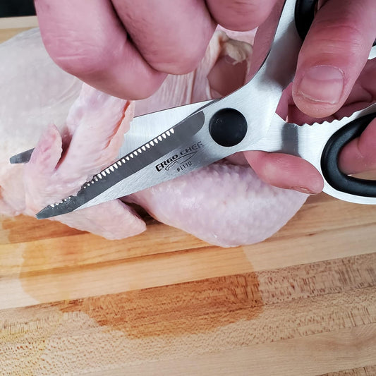 Ergo Chef All-Purpose Come-Apart Kitchen Shears for Poultry, Fish, Vegetables, Herb Stripper, Bottle Opener (Black)